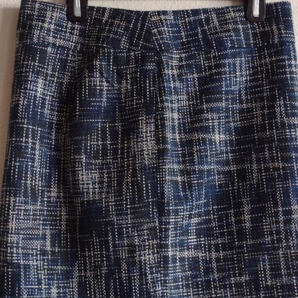 The Limited Blue Tweed Mini Skirt Size 8 Office Feminine Chic - Picture 3 of 7